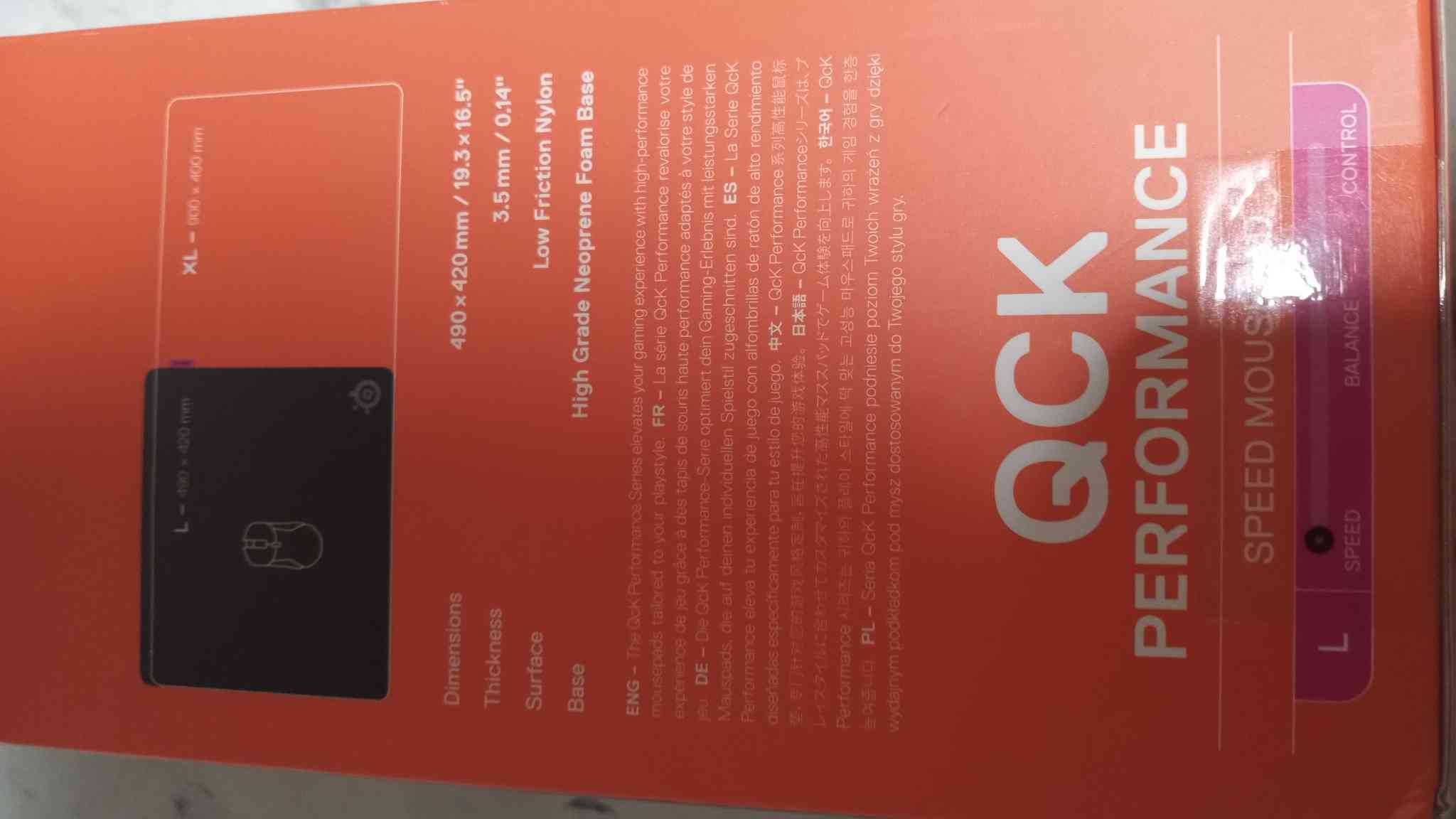 Mousepad Gaming SteelSeries QCK Performance L - Speed, negru
