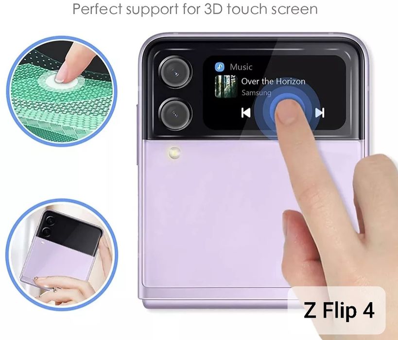 Samsung Galaxy Z Flip 4 стъклен и Z Flip 3 и Z flip Протектор
