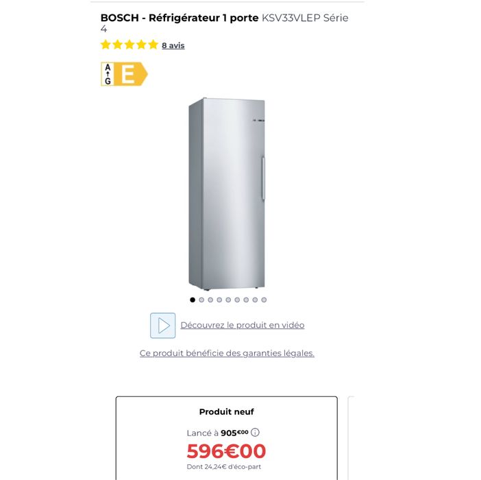 Frigider cu o ușă Bosch KSV33VLEP