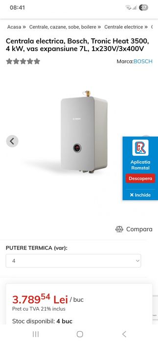 Vand centrala electrica Bosch !