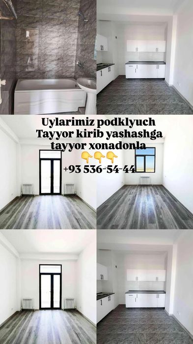 Nurafshon markazidan Tayyor kvartiralar tamirlangan