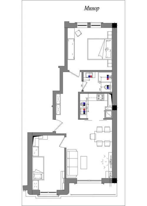 Жилой комплекс Minor River Площадь 64м² Мечеть Минор, Ц6, метро Минор;