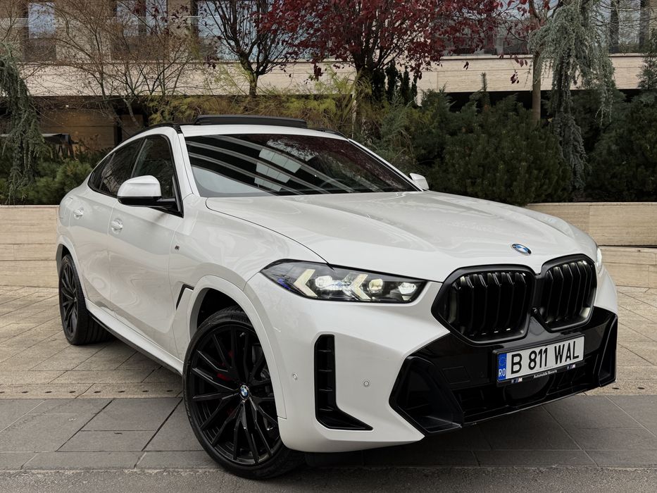 Bmw X6 M Sport Pro 2024 28.000 KM 3.0d MHEV 298Cp Xdrive Alb Perlat