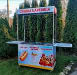 Комбинирана количка за царевица на пара, за хот дог и за палачинки