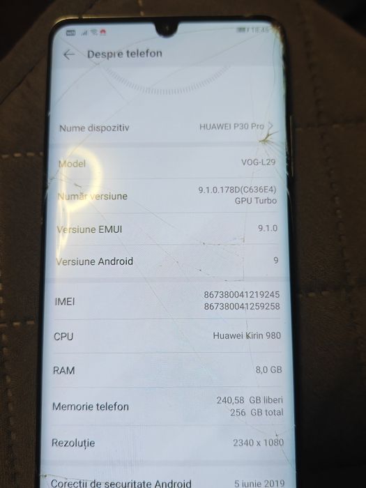 Huawei p30 pro 256 GB cu 8gb ram
