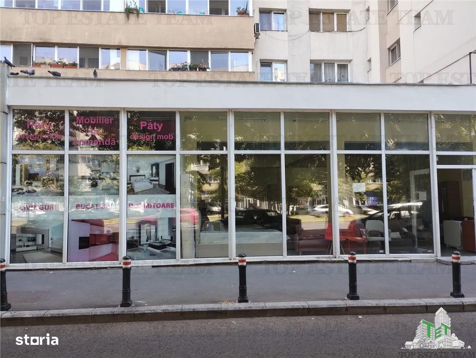 Spatiu comercial de inchiriat, deschidere generoasa la bulevard in Pan