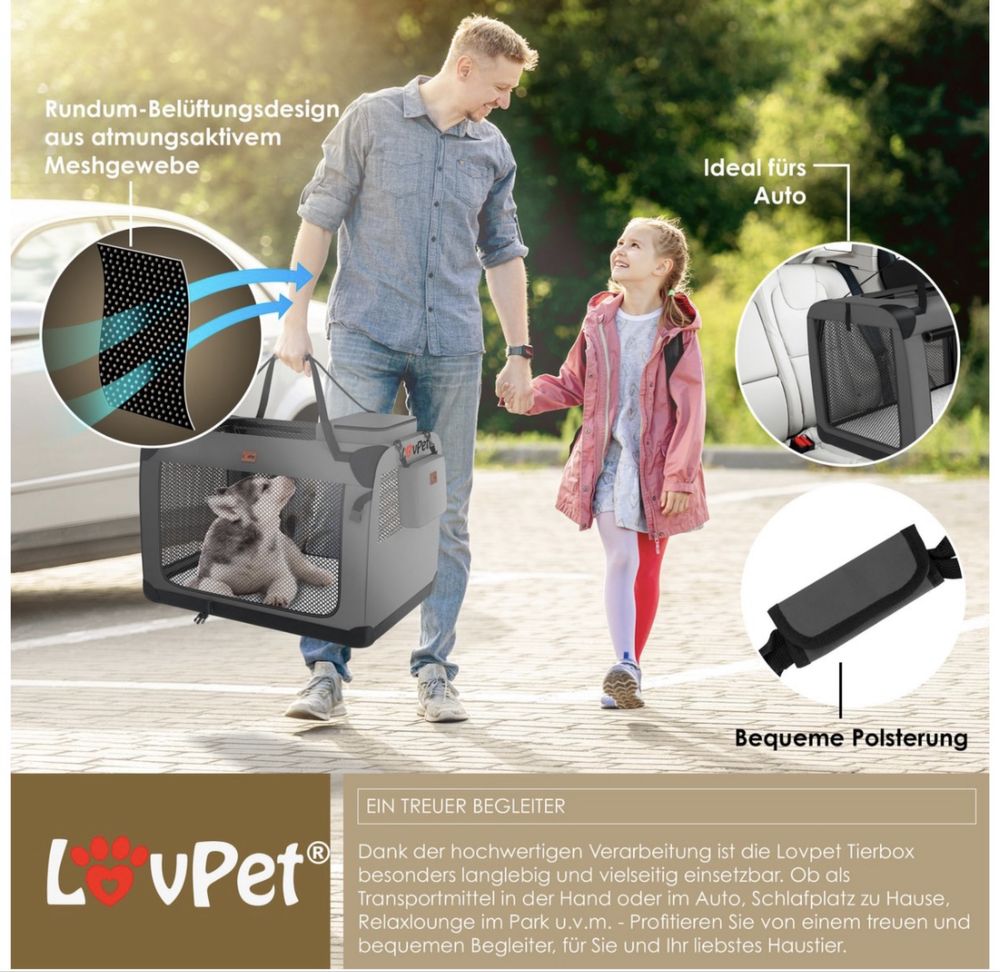LOVPET® Кутия за транспортиране на кучета