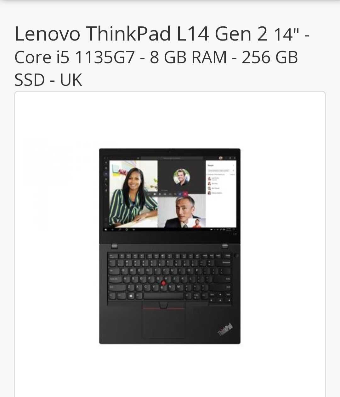 Лаптоп Lenovo ThinkPad L14