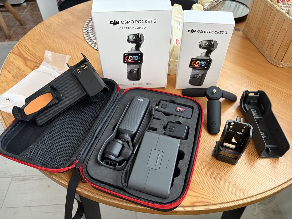 Camera dji pocket 3 creator combo+ accesorii + card 256gb