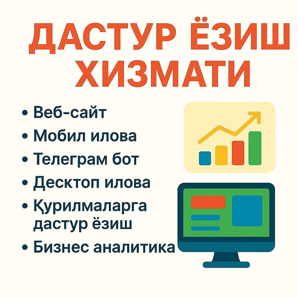 CRM | ERP | SAYT | BOT | Web sayt | veb sayt | ilova dasturlar