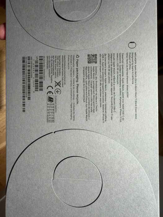 NOU, Apple Watch Ultra 3, GPS + Cellular, Carcasa Black Titanium 49mm