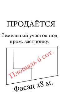 Земля под пром.  застройку.    6 сот.