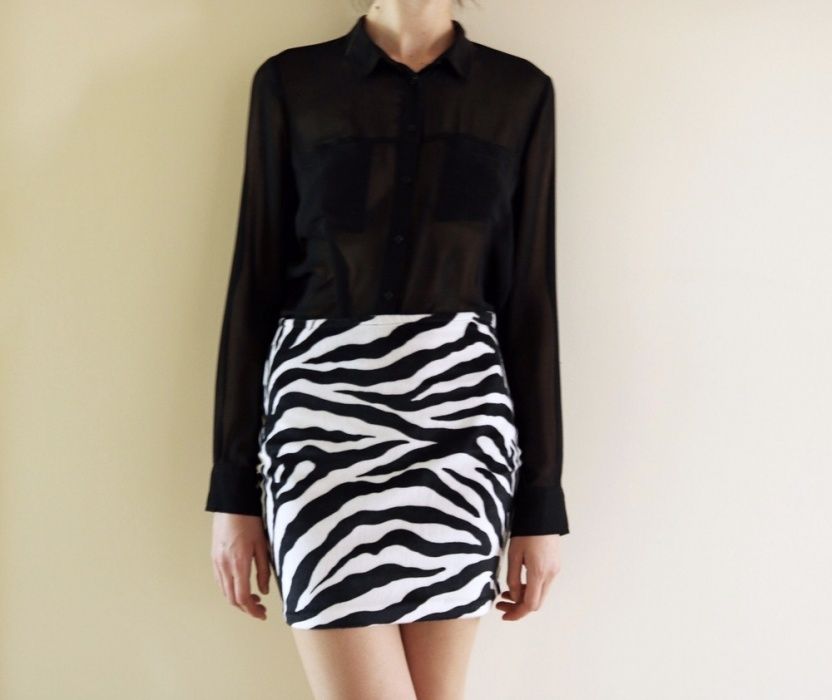 Fusta animal print-zebra S