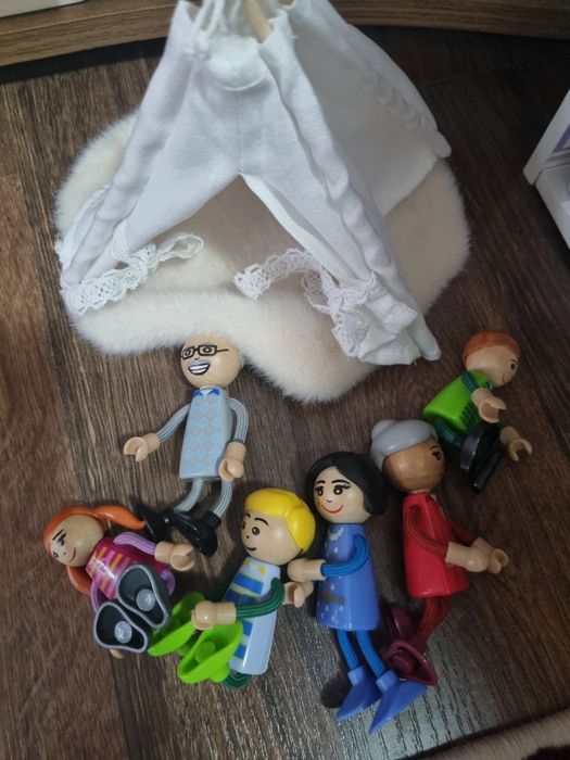 Casa papusi si bucatarie 2 in 1 lemn