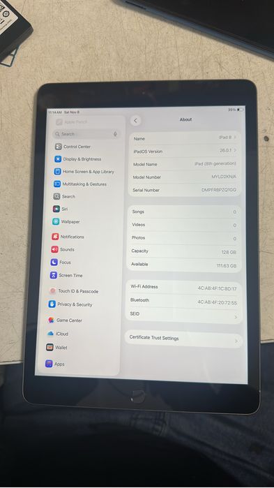 Ipad 8 stare excelenta 600 ron