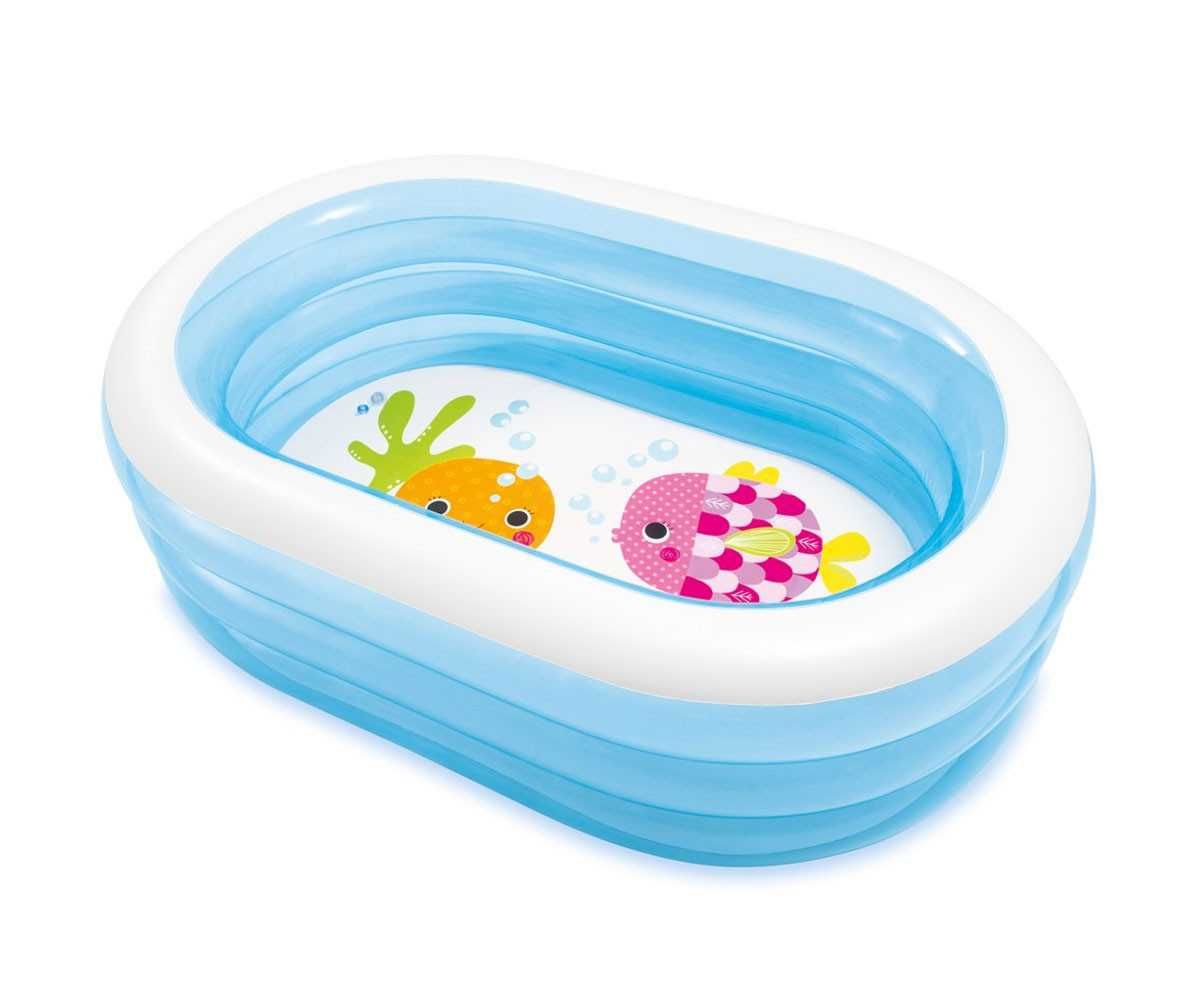 Надуваем басейн Intex - My sea friends, 163 x 107 x 46 см