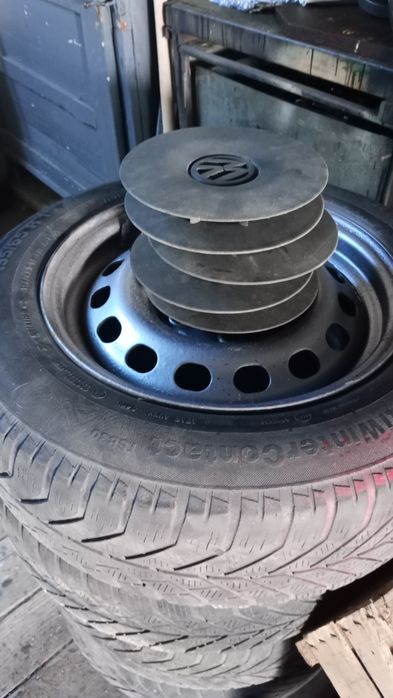 Anvelope, cu jante și capace pentru vw T4 originale