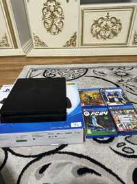 Playstation 4 + UFC4 + GTA5 + FC24+ MK11 + геймпад