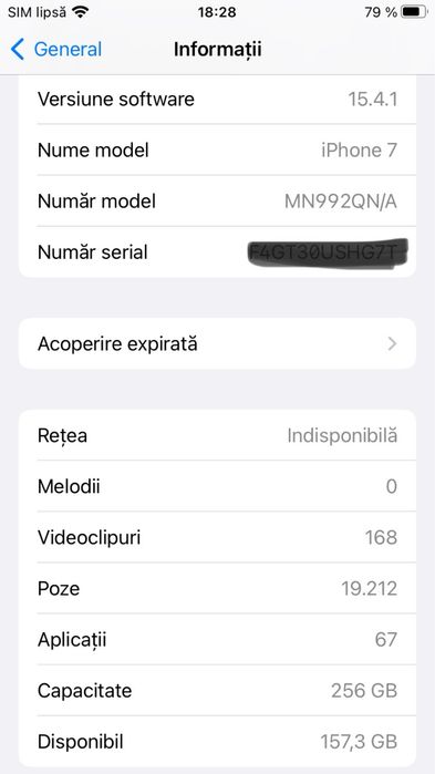 iPhone 7 256 GB, stare foarte buna