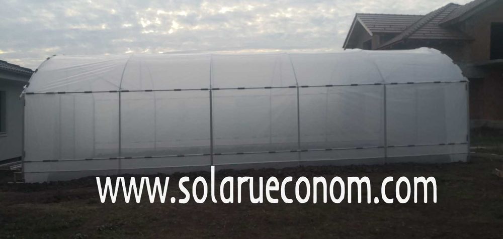 Solar(sera) din țeavă neagră – 20mp – 1930 lei – transport GRATUIT