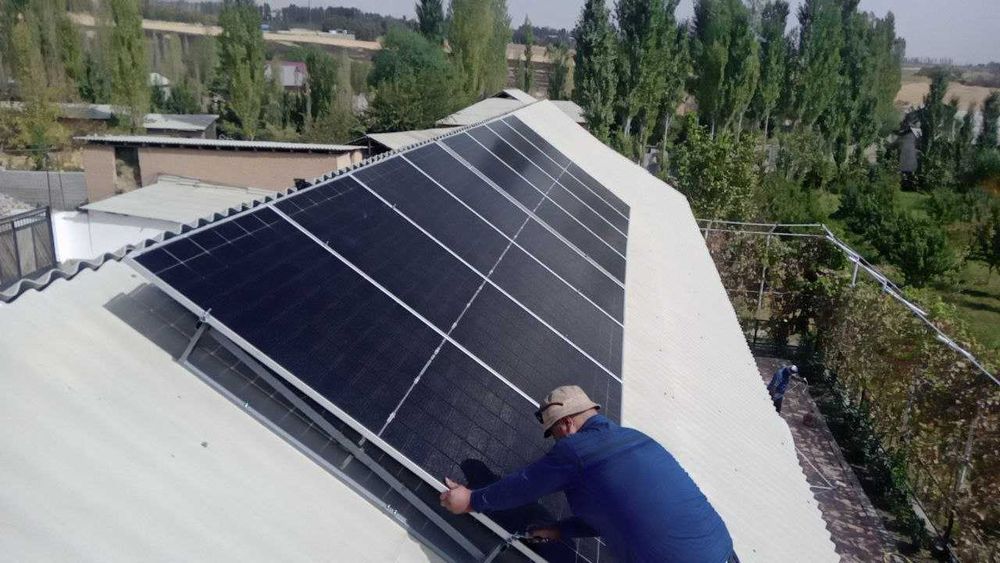 Quyosh panel podkluch ustanovka - установка солнечных панелей