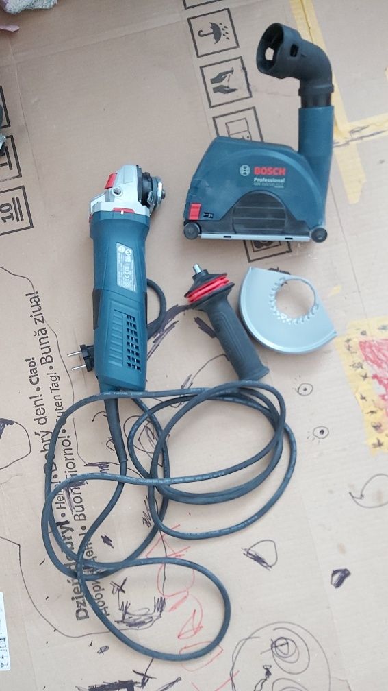 Polizor Bosch gws 13-125 cie + accesoriu aspirare praf gde 115/125 fc-