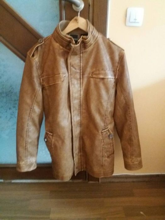 Мъжко зимно кожено яке