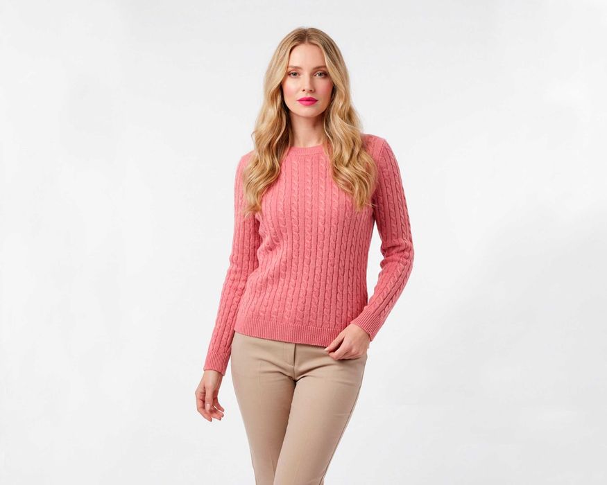 Massimo Dutti Оригинален дамски пуловер цвят сьомга Размер М