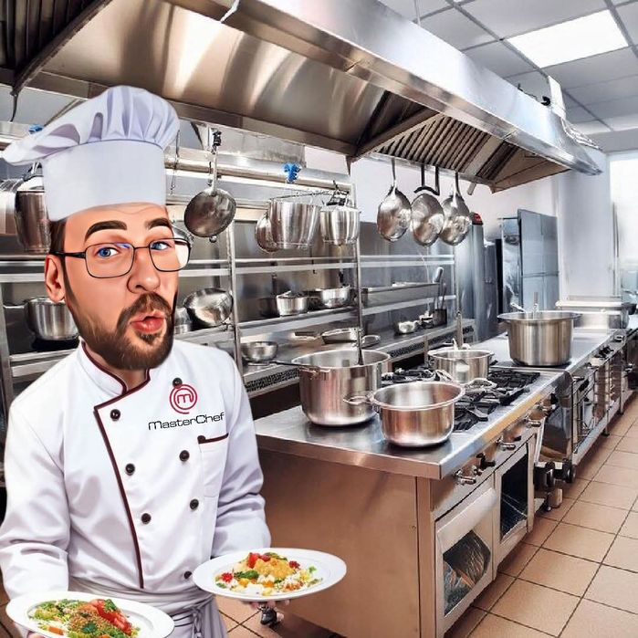 Карикатура по поръчка с ваша снимка и с рамка.