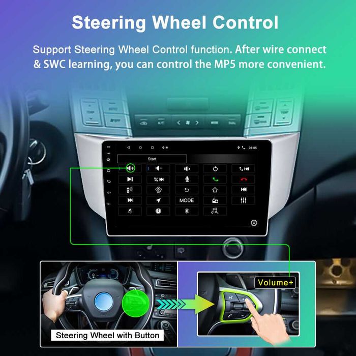 Мултимедия Двоен дин за Lexus RX300 RX330 RX400H Навигация Android RX