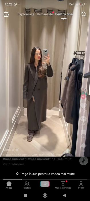 Palton Massimo Dutti lana