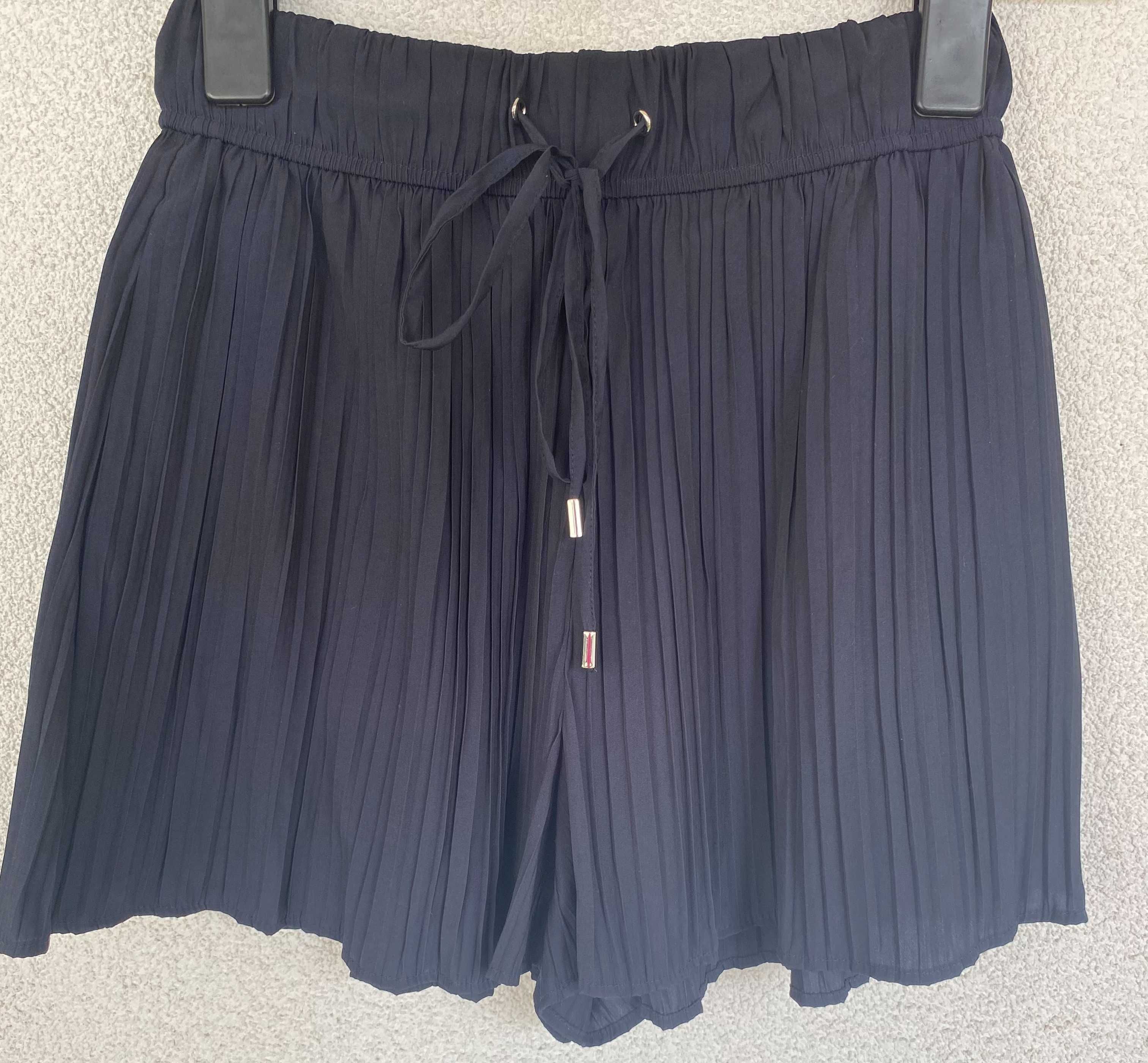 Pantaloni scurti, 'Mohito', de dama, cu pense, bleumarin, S/36, nou