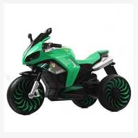 Motocicleta electrica cu 2 locuri, 2-10 ani, Model ExtraSize Verde