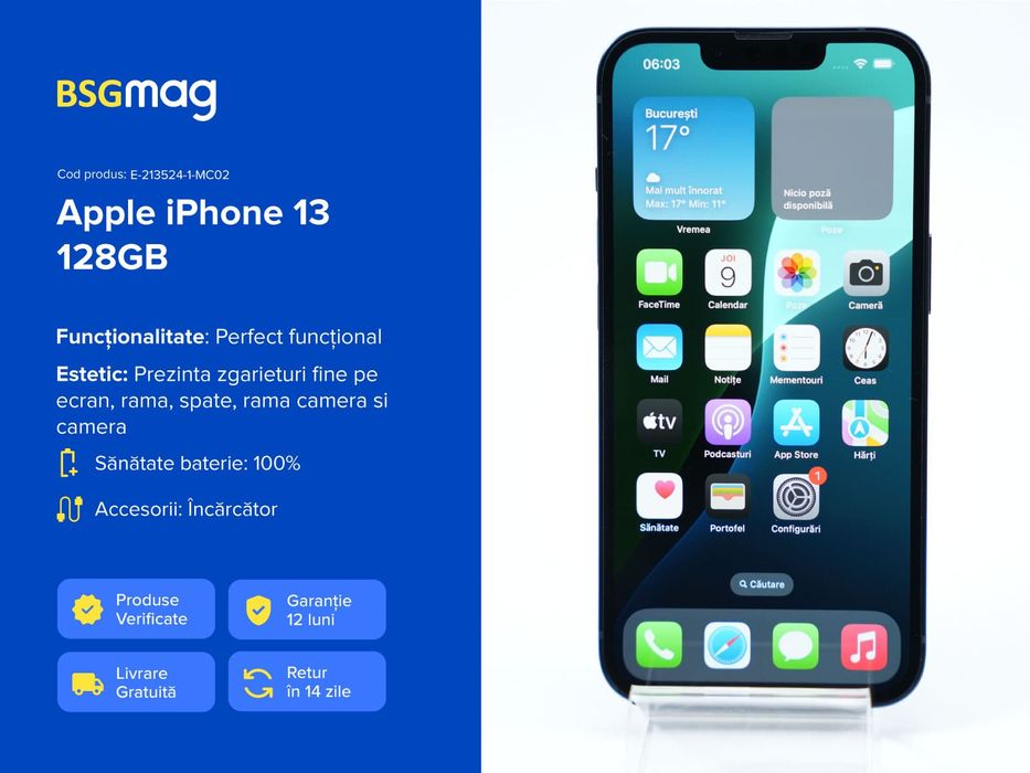 Telefon Apple iPhone 13 128GB - BSGmag