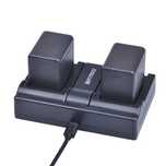 Set de 2 acumulatori + incarcator dublu VW-VBT380 Panasonic HC, HDC