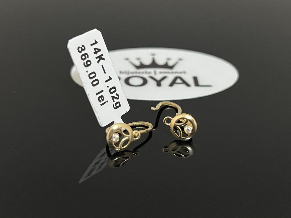 Bijuteria Royal CB : Cercei copil aur 14K 1,02 grame