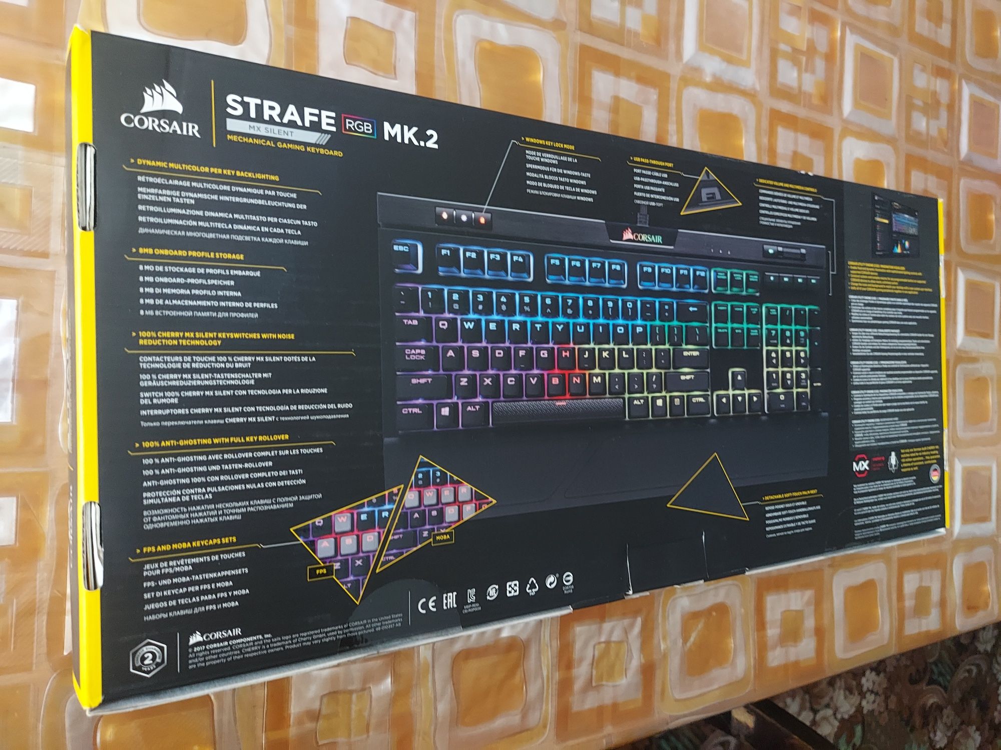 Corsair STRAFE RGB MK.2 Cherry MX Silent черный