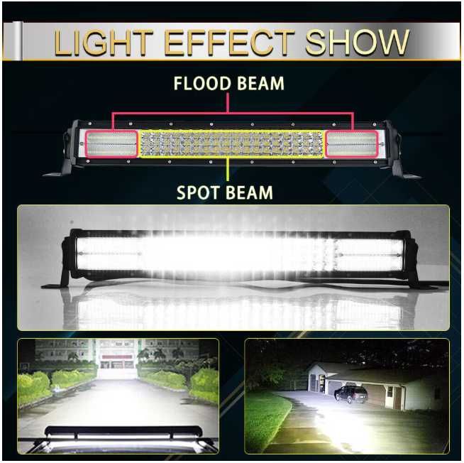 СУПЕР МОЩЕН Led Bar извит 105 См 696W 7D 12V 24V