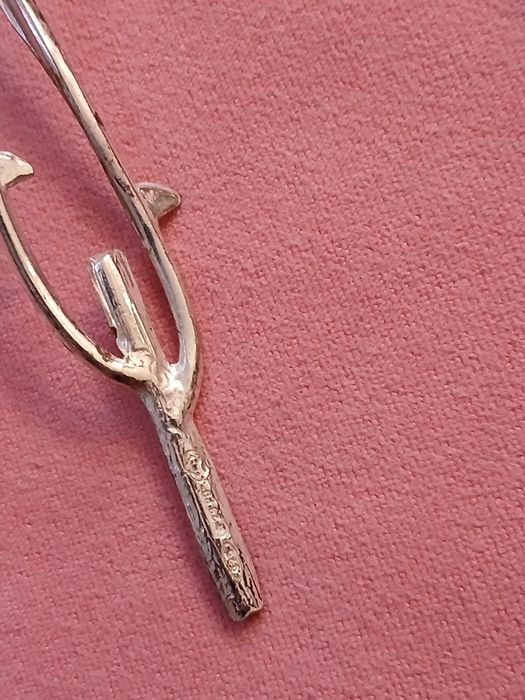 Trandafir argint masiv 800