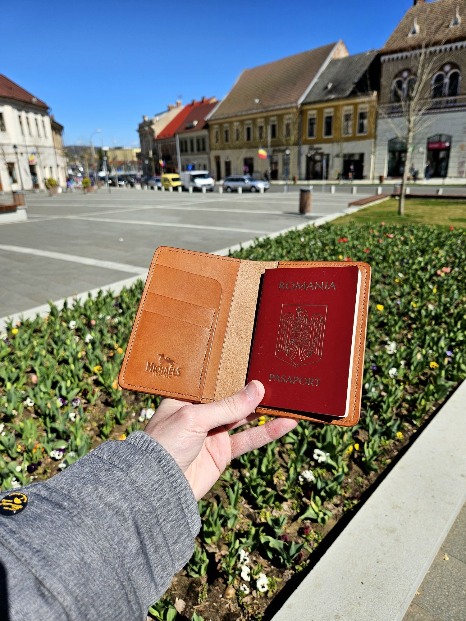 Portofel pasaport handmade
