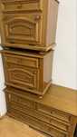 Mobilier lemn masiv noptiere + comoda + masa