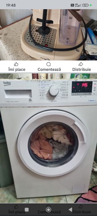 Vând mașina Beko in stare buna și expresor de cafea