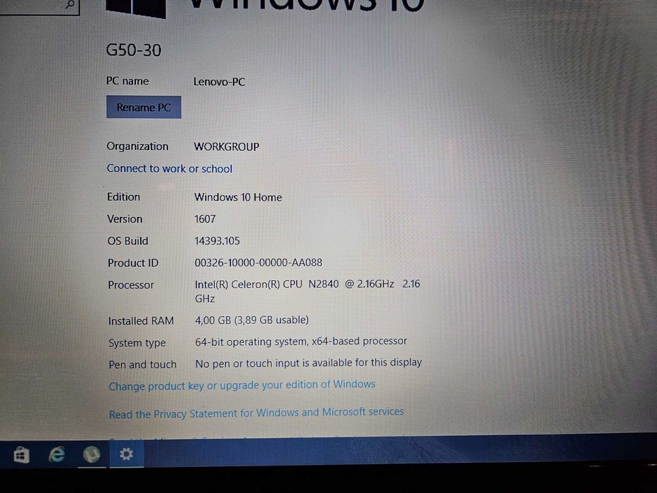 Лаптоп - Lenovo G50-30