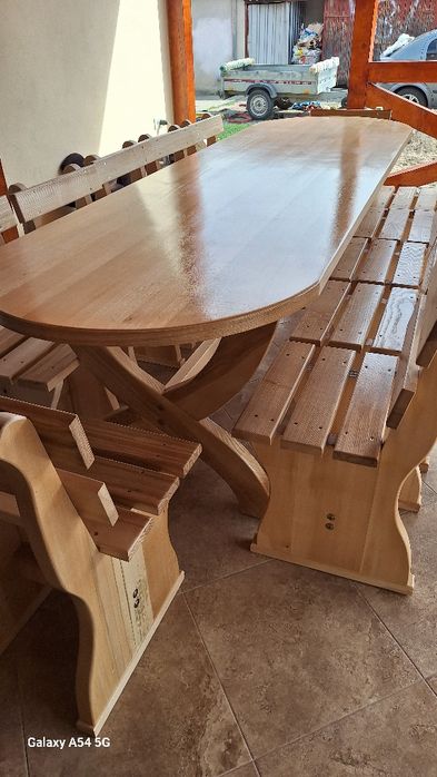 Masa lemn masiv  frasin  și tei 3000/90