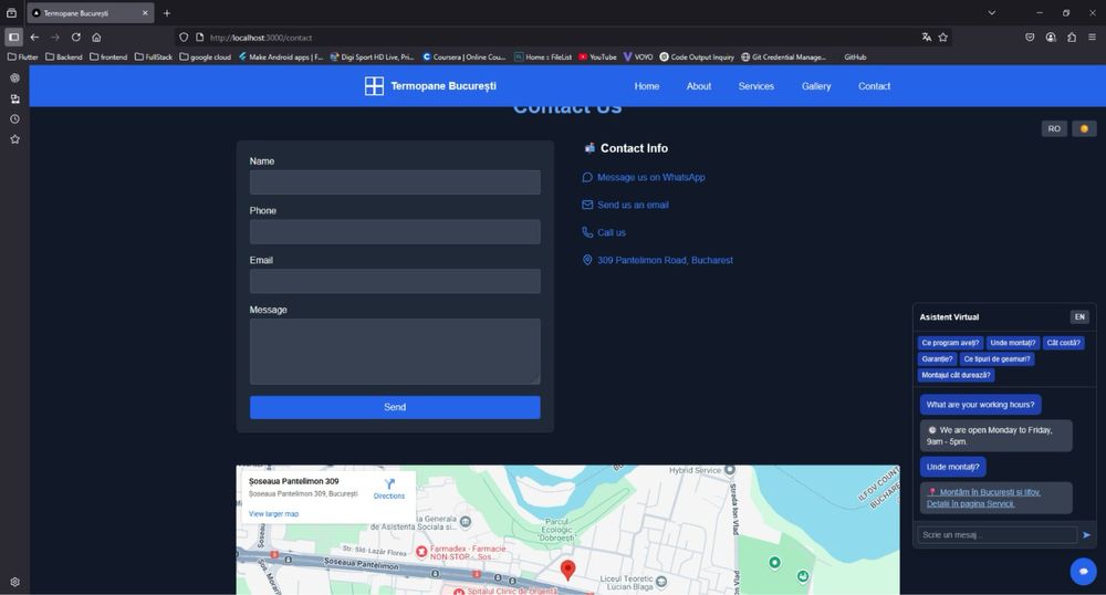 Website de prezentare “Termopane Bucuresti”