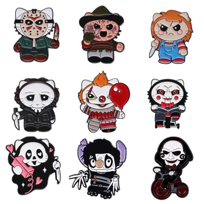 Броши-значки. Злодеи, монстры из фильмов и анимации