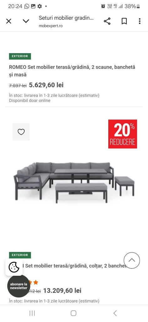 Set mobila gradina Mobexpert