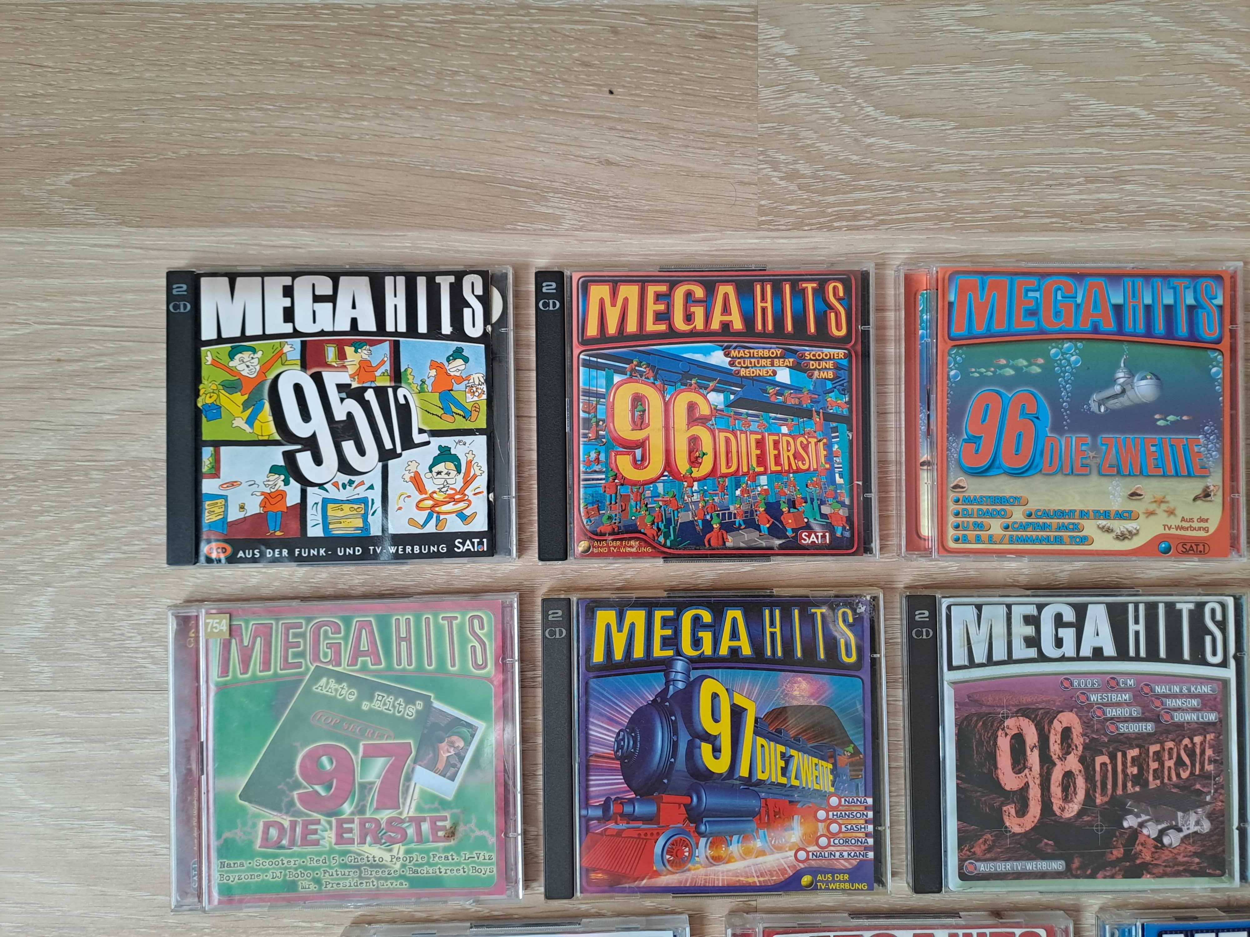 Colectie 12 CD originale-selectii Mega Hits-muz. Eurodance-exclusiv'90