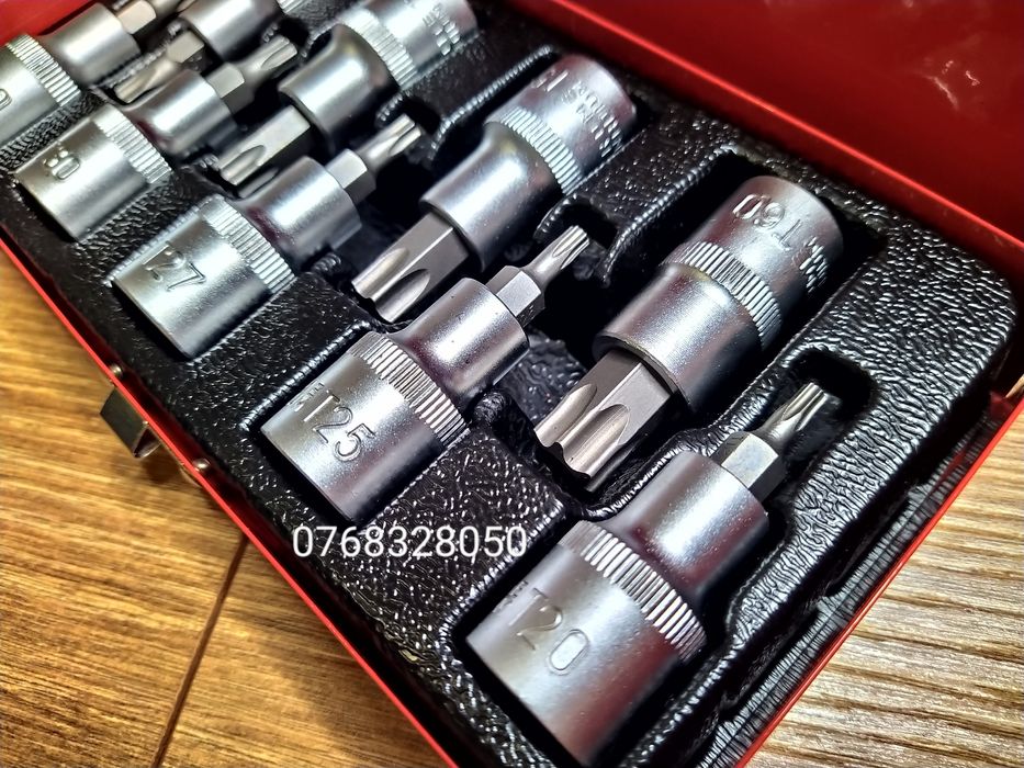Trusa chei tubulare cu torx 9 piese TX 20-60