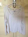 Pulover alb bumbac Zara
